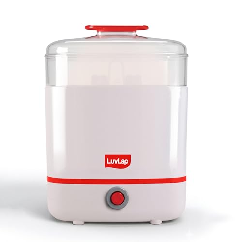 LuvLap 3-in-1 Electric Steam Sterilizer, Sterlizer for Baby Products, Kills 99.9% Germs, 8 Minutes Superfast Sterilization, Keeps Items sterile for up to 24 Hours*