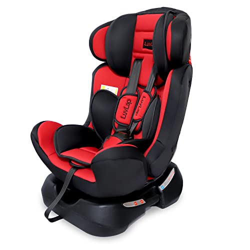LuvLap Galaxy Convertible Car Seat for Baby & Kids New Born to 7 Years, Forward Facing & Rearward Facing, 3 Adjustable Recline Levels, Side Impact Guard, Red