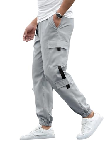 Lymio Track Pant for Men || Regular Fit || Track Pants || Full Elastic Jogger Track Pant (TP-06-Grey-M)