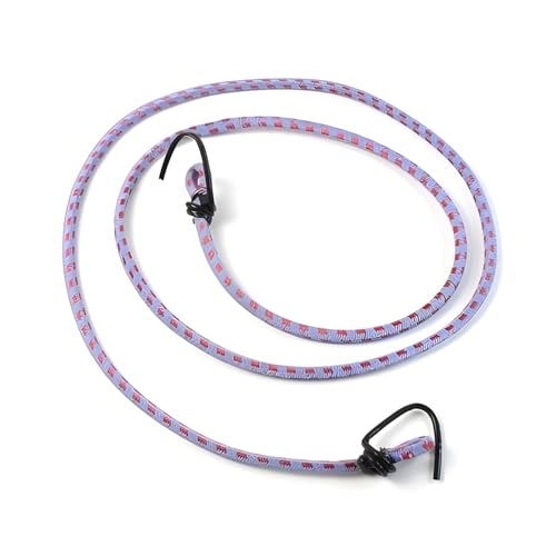MAPPERZ 1.5 Meter Elastic Rope with Hooks, 10mm Dia High Strength Bungee Cord Cables, Luggage Tying Rope, Nylon Coating with High Density Rubber Retractable Rope 5 Feet (Pack of 1) Multicolor