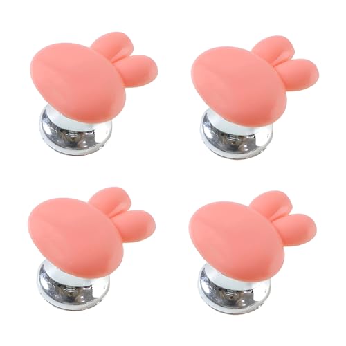 MAPPERZ 4pcs Flush Tank Push Button Cabinet Door Knob Handle, Cartoon Style for Kids Room Drawer, Wardrobe, Cupboard & Kitchen Cabinet