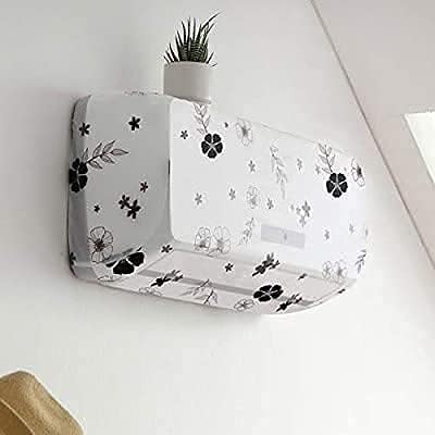 MAPPERZ Air Conditioner AC Cover Folding Adjustable Elastic Stretchable AC Cover Water Proof Dustproof All Company Model Maximum Stretchablity 110×30×30cm (Multi Color Design) Pack of 1