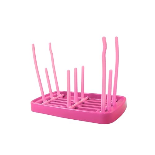 MAPPERZ Baby Bottle Drying Rack Hanging Holder, Quick Draining, Cup, Nipple Storage Shelf Stand Holder Food-Grade Material 24.5 x 18 cm Space-Saving Foldable-Multicolor (Pack of 1)