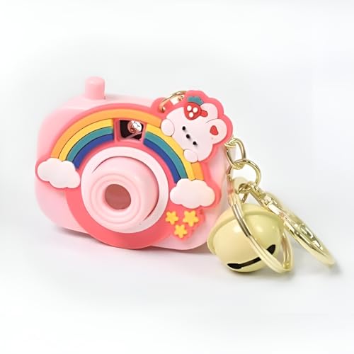 MAPPERZ Cute Cartoon Projection Camera Keychain Keyring for Bag, Car, Home.. Many Cartoon Image Slide Show with Push Button Change Image Toy Gifts for Children Random Color (Pack of2)