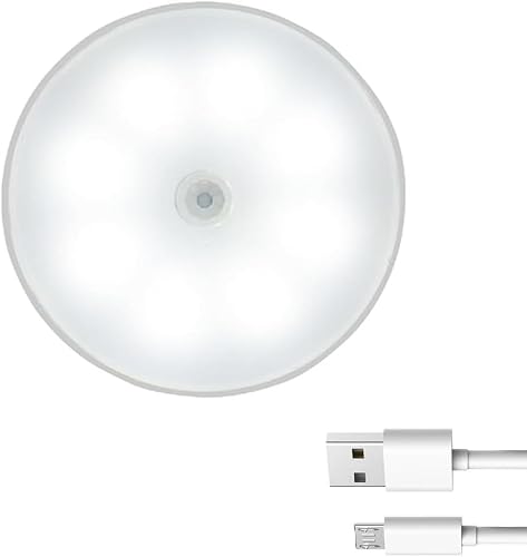 MAPPERZ Motion Sensor Light USB Charging Wireless Self Adhesive LED Body Induction Lamp Sensor Light for Wardrobe Lights Sensor, Cupboard, Stairs, Kitchen, Home Pack of 1