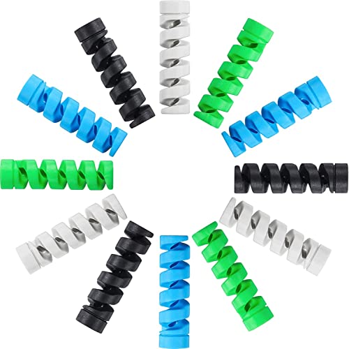 MAPPERZ Spiral Charger Spring Cable Protectors Data Cable Saver Charging Cord Protective Cable Cover Compatible with All Android and iOS Smartphone - Multicolor (Pack of 4)
