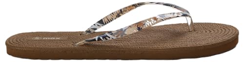 Max Women Blue Slippers,BROWN,38