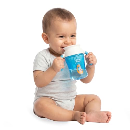 Mee Mee 360° Spout Trainer Sipper 240 ml | Dual Handle, Anti-Leak & Spillproof Sippy Cup for Toddlers | Non-Toxic & BPA-Free | Dust Cover | Lightweight & Easy Grip Handles (Blue)