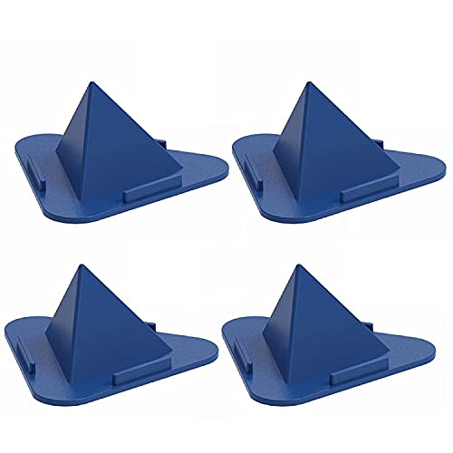 MeeTo Univeral Portable Three-Sided Pyramid Shape Desktop/Table Mobile Holder Stand Compatible with All Mobile Phone (Pack of 4)
