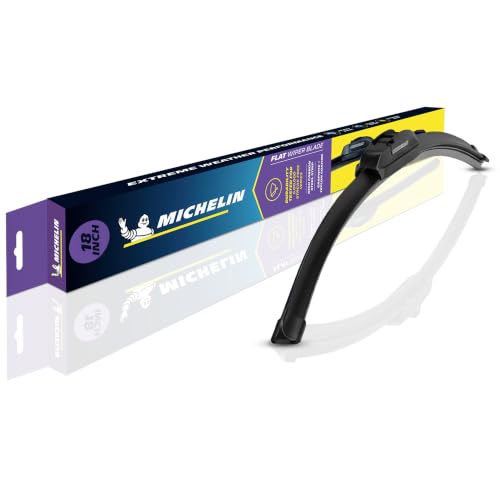 MICHELIN Premium All-Weather Wiper Blade | High-Carbon Steel Strip with Natural Rubber & Graphite Coating | Smooth, Silent & Streak-Free Wiping | Durable U-Hook Fitment (1, 18 Inch)