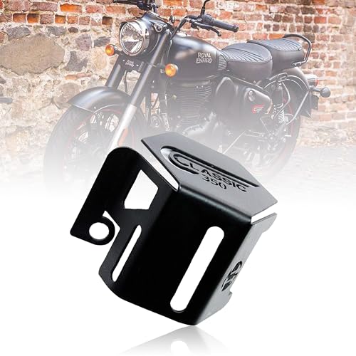 MIKANIX Premium Classic 350 Be Reborn Next Gen Brake Oil Container Guard Compatible With/For Royal Enfield (Black)