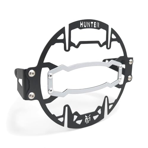 MILACHIN Headlight Protector Grill/Guard Compatible with Royal Enfield Hunter 350 Heavy Duty Metal Direct Fit for, Hunter 350, Headlight Grill Black and Grey