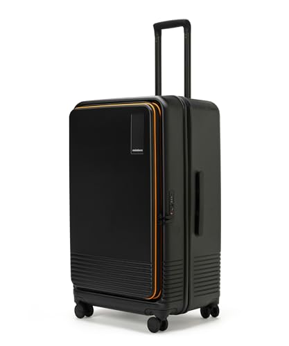 MOKOBARA The Access Trunk Expandable Luggage | Unisex Polycarbonate Hardshell Sided Inline Suitcase with Built in TSA Lock Travel Inline Suitcase 77 cms Large (Money Moves Sunray)