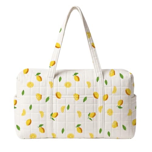 MOM's HOME New Born Baby Organic Cotton Travel Bag- Diaper Multipurpose Carry Bags For Mothers | Pack -1 | (Lemon), Multicolor