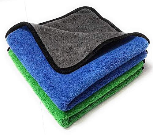 MoneySo (Pack of 2) Professional Microfiber Car Detailing Towel Grade Dual Layer Ultra-Thick Car Drying Polishing Buffing Waxing Cleaning Towel