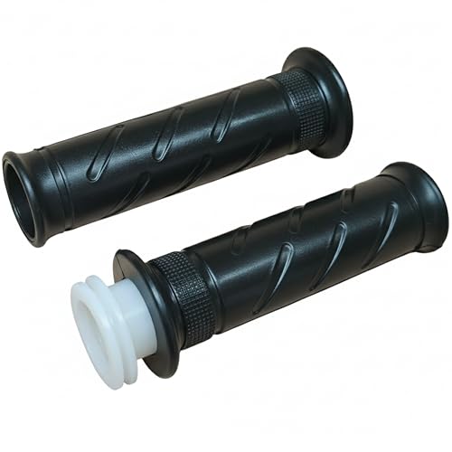Motorcycle Handlebar Grips, Black Rubber, Compatible with Royal Enfield Classic 350, Standard 350, Electra, Thunderbird 350