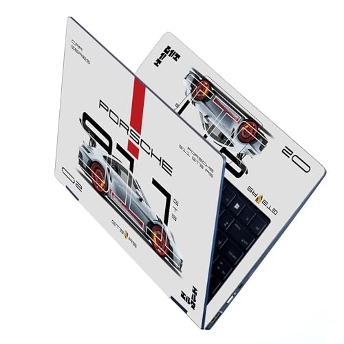 Namo Arts Full Body Laptop Skins Sticker Laminated HD Quality Vinyl fits Upto 15.6 inches Compatible with Dell, Lenovo, Acer, HP, Asus -GT RS Silver