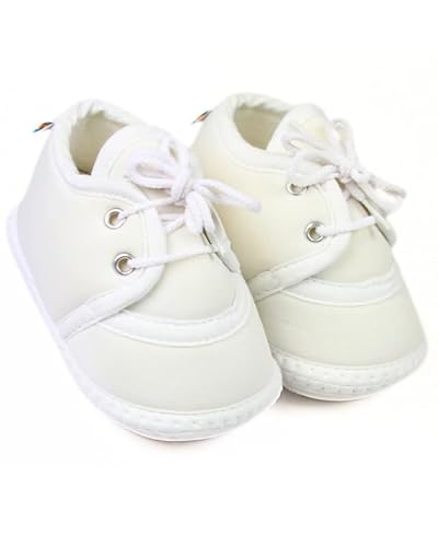 Neska Moda 6 To 12 Months Baby Boys & Baby Girls Cotton Lace Booties-(White)-BT2157