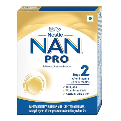 Nestlé NAN PRO 2 Follow-up Formula Powder - After 6 months, Up to 12 months, Stage 2, 400g Pouch in Box
