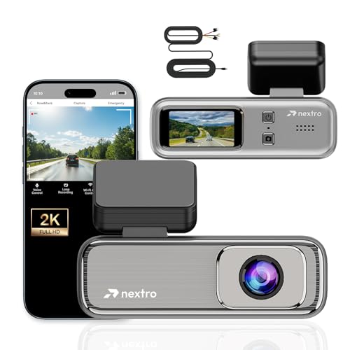 Nextro X300 SoloView Car Dashcam | 2K QHD | 145° Wide Angle | Wi-Fi App Control | Night Vision | WDR | G-Sensor | Voice Control | 1.47