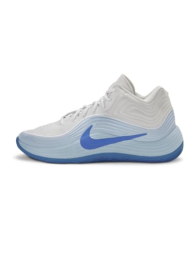 Nike Mens Precision 8 Mid White/Royal Pulse-Hydrogen Blue Basketball Shoes UK 10