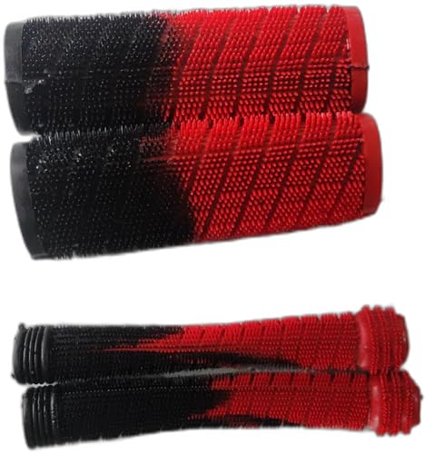 Non-Slip Handle Grips and Clutch Covers Black and Red for Bikes Handle Bar Grip for Universal for Bike Universal for Bike (Pack of 4)