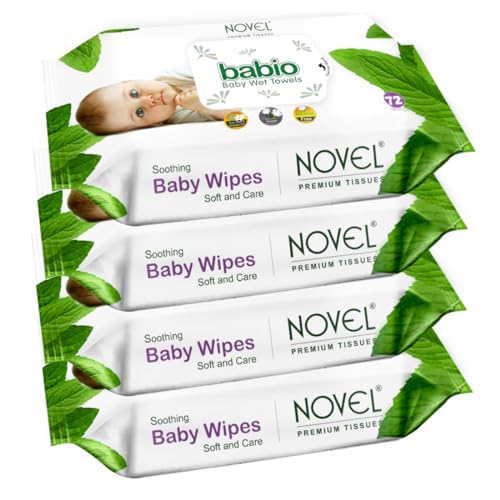 Novel Aloe Vera Baby Wipes 72 Wipes x Pack of 4 (288 Wipes) - Label