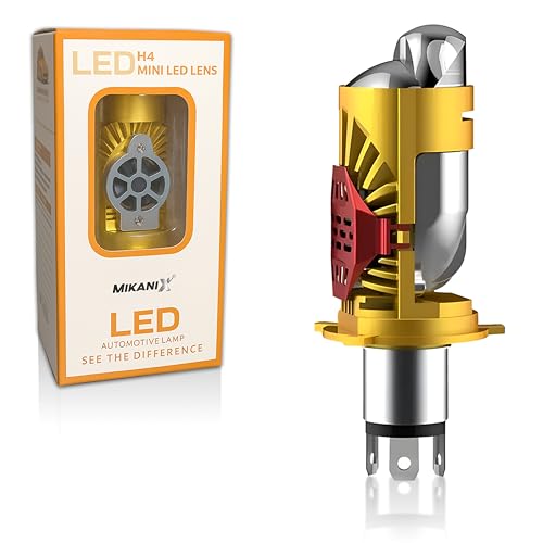 OBEROI'S TRADERS Ultra Bright Led Headlight Bulb/Headlamp Projector With HD Condenser Lens | High & Low Beam | Universal for Bikes & Scooty (Pack of 1), Silver