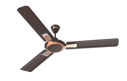 Orient Electric 1200 mm Apex Prime| 5 Years Warranty by Orient | 350 RPM Motor Speed | BEE 1-Star Rated Energy Efficient Fan| Rust-Proof Aluminium Blades| Ceiling fan for home| Smoke Brown, Pack of 1