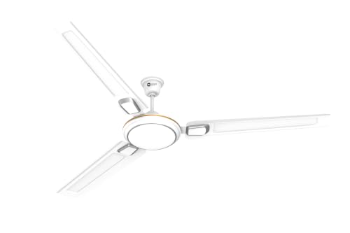 Orient Electric 1200 mm Pacific Air Déco| Decorative ceiling fan | Powerful airflow| BEE1 Star Rated | 2-year warranty | White Silver, pack of 1