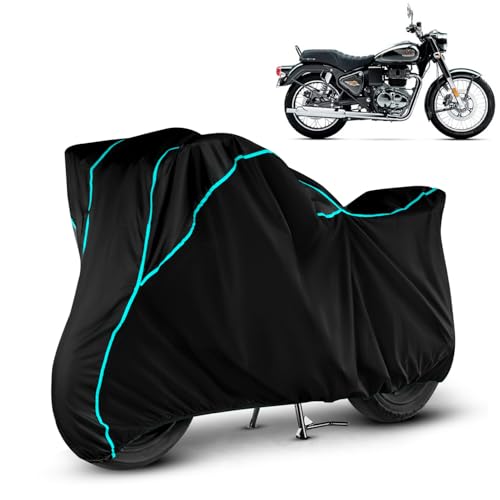 Oxtaul Waterproof Bike Cover for Royal Enfield Bullet 350 - (Blue,Piping)