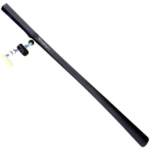 PALAY® Shoe Horn Long Handle, 24.6in, Magnetic Wall Hook, Black