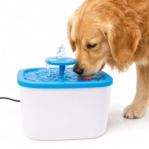 Pet Water Fountain 1.2L Large Capacity for Cats & Small Medium Dogs, Ultra Quiet Automatic Drinking Fountain with Multi Layer Filtration, Circulating Pet Water Dispenser for Indoor Use