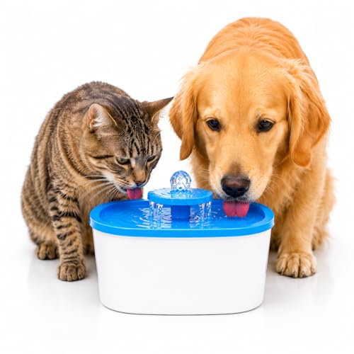 Pet Water Fountain for Cats and Dogs,1.2L Automatic Drinking Fountain with Ultra Quiet Pump, Multi-Layer Filtration, BPA Free Water Dispenser for Fresh Clean Water, Indoor Pet Hydration Bowl