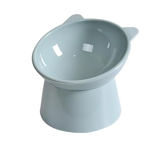Pets Empire Elevated Cat Bowl Feeder Food Water Feeder Bowl for Cats, Kittens & Puppies | Persian Cat Food Bowl Tilted Raised Bowl Anti Vomiting 45° Slanted Bowl(Grey)