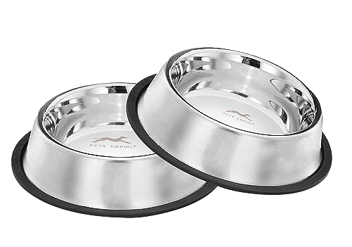 Pets Empire Stainless Steel Dog Bowl (Medium, Set of 2) 700 X 2 ML