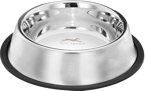 Pets Empire Supersize Stainless Steel Dog Bowl - for Large Dogs Large Dog Food Bowl Water Bowl 1 Piece (Large -1600 ml)