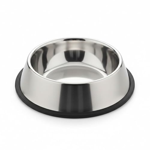 PETS ONE Stainless Steel Dog Bowl with Anti-Slip Base – Rust Resistant, Heavy Duty, Dishwasher Safe Feeding & Water Dish for Puppies, Small, Medium & Large Breeds (01, 200ML)
