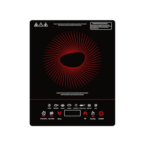 Pigeon By Stovekraft ABS Plastic Acer Plus Induction Cooktop 1800 Watts With Feather Touch Control - Black