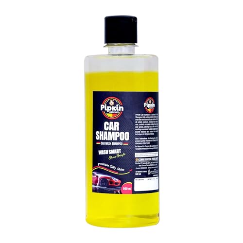 Pipkin Car wash Shampoo 500 ml (Pack of 1) | High Foam for Deep Cleaning | Remove Tough Dirt | Safe on Paint | pH Neutral