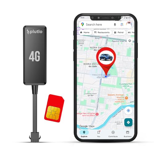 Plutlo 4G Wired GPS Tracker for Vehicles – Real-Time Car Locator with Engine Shut-Off, Geo-Fencing, Route Playback – Anti-Theft GPS Tracking Device for Cars, Trucks, Fleets