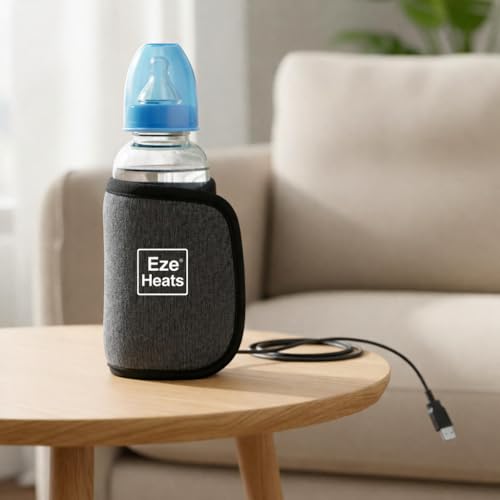 Portable Baby Bottle Warmer | Warm's Baby Milk Using Quick USB Charging | Helps to Keep Baby Milk Warm, Used for Indoor and Outdoor Shopping, Travel (Black)