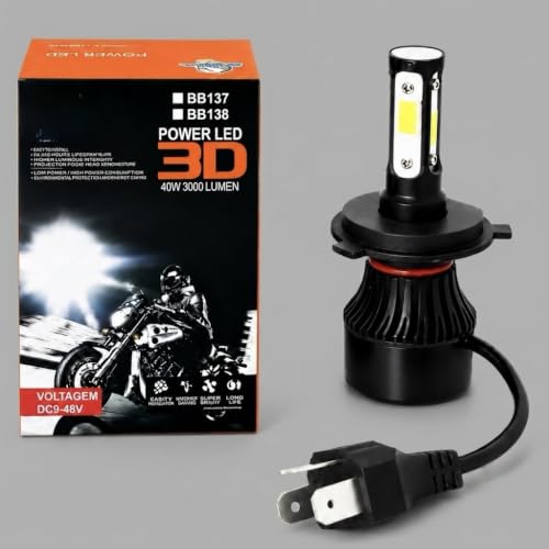 Power led 3d 40w headlight bike | Bike LED Headlight Bulb 40W 3000 Lumen | 3D Power LED Headlamp for All Motorcycles, Bikes & Scooters | Super Bright DC 9V-48V White Light Bulb