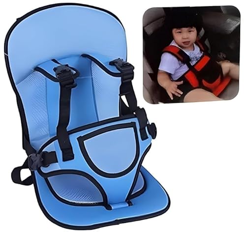 Prextex Baby Car Seat Cushion with Safety Belt, Multicolor Portable Toddler Booster Seat & Sitting Mat, Thick Protective Cushion for Kids Chairs Baby car seat | Fabric