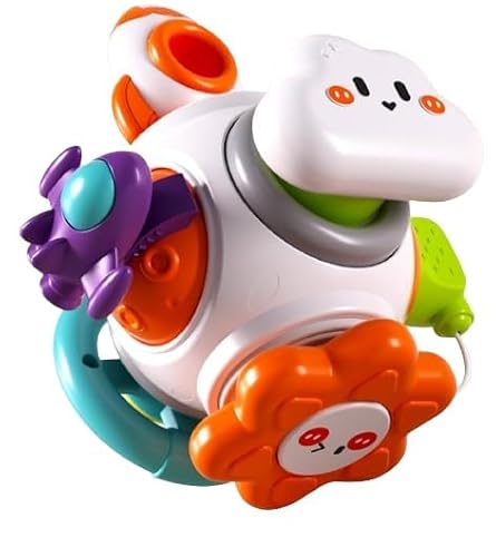 Prime Deals Montessori Toys 6 in 1 Baby Sensory for Kids Educational Learning Shape Sorter Activity Stacking Interactive Toy Fine Motor Skill Developmental (Rocket)