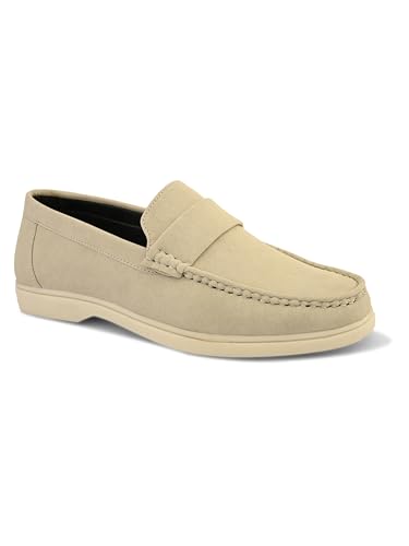 Prolific Men's Slip-On Super Cushioned Loafer Shoes|Stylish & Comfortable with Soft Cushioned Insole Off White