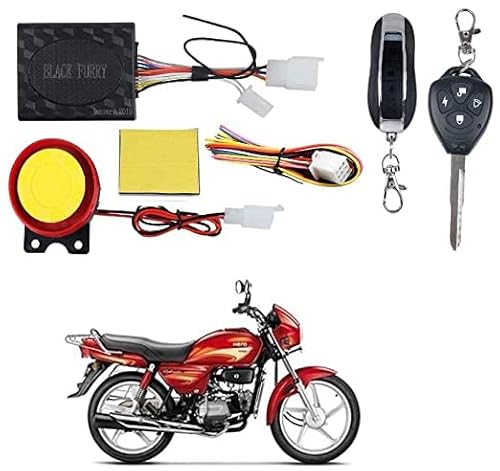 PRS Bike Alarm Security System, Button Remote Key Anti-Theft Alarm for Universal Bike
