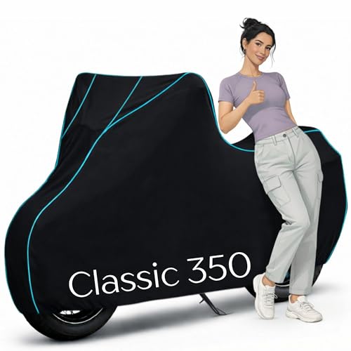 PUBAMALL No1 Classic 100% Water Resistance Classic 350 Bike Cover | Taffeta Body Cover for Rain & Sun | UV Protection, Dustproof, Scratch Resistant, Windproof, Heat Resistant, Vehicle Specific Fit