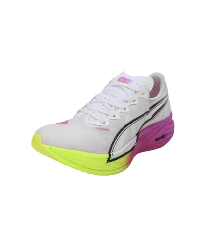 PUMA Men Deviate Nitro™ Elite 3,White-Pure Magenta,Running Shoe - 8UK(30980905)