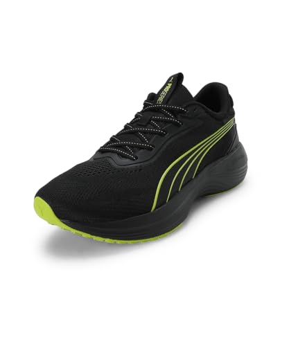 Puma Men, Galaxis Pro, Black-Lime Smash-Strong Gray, Running Shoe-8UK (31176701)
